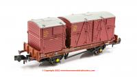 921008 Rapido Conflat P Wagon number B933270 with Type A and Type BD BR Crimson container